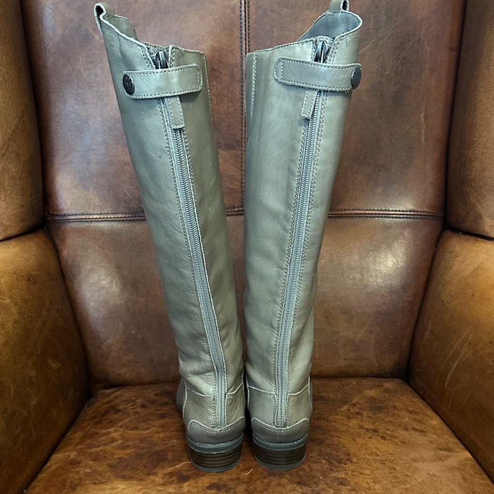 Sam Edelman Taupe Leather Tall Boots Women’s 5 - Picture 5 of 9